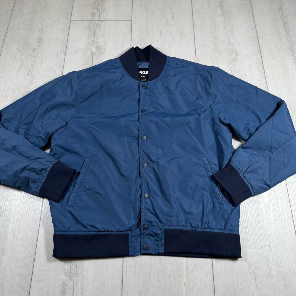 OAKLEY Street Bomber Jacket Blue Snap Men's Medium